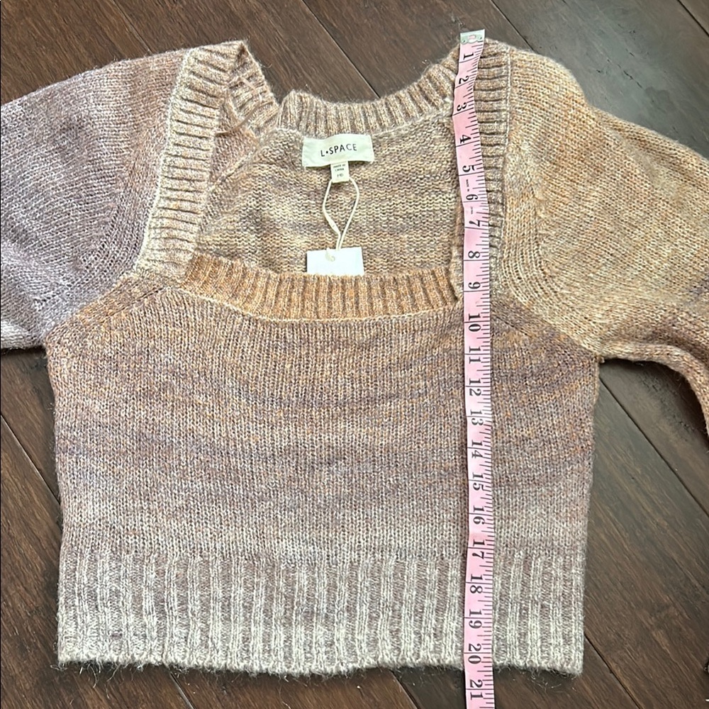 l*space Multicolor Ombre Scoop Neck Cropped Sweater - Picture 7 of 7